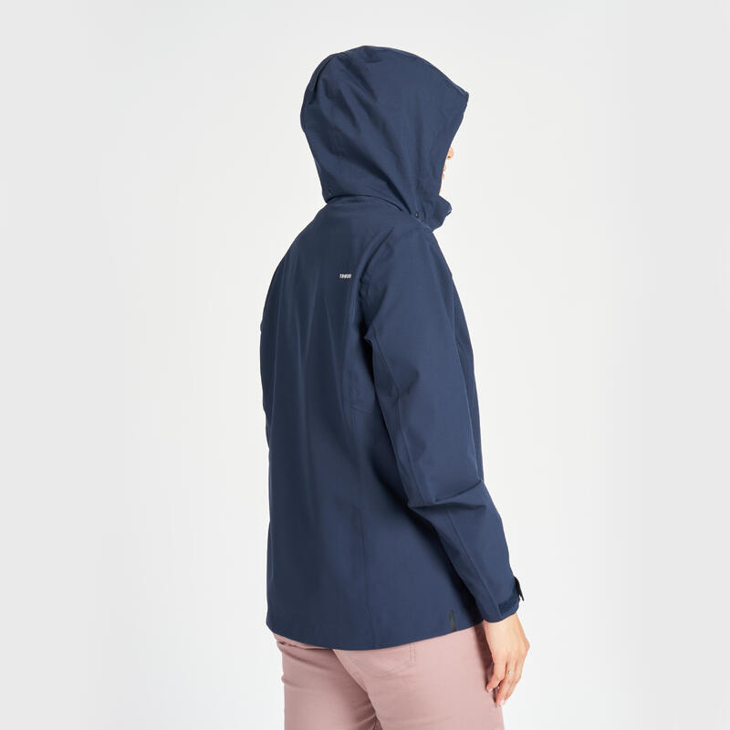 Veste imperméable coupe-vent de voile femme sailing 500 bleu marine