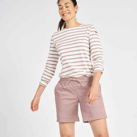 Sailing 100 Women's Sailing Shorts-Taupe Pink