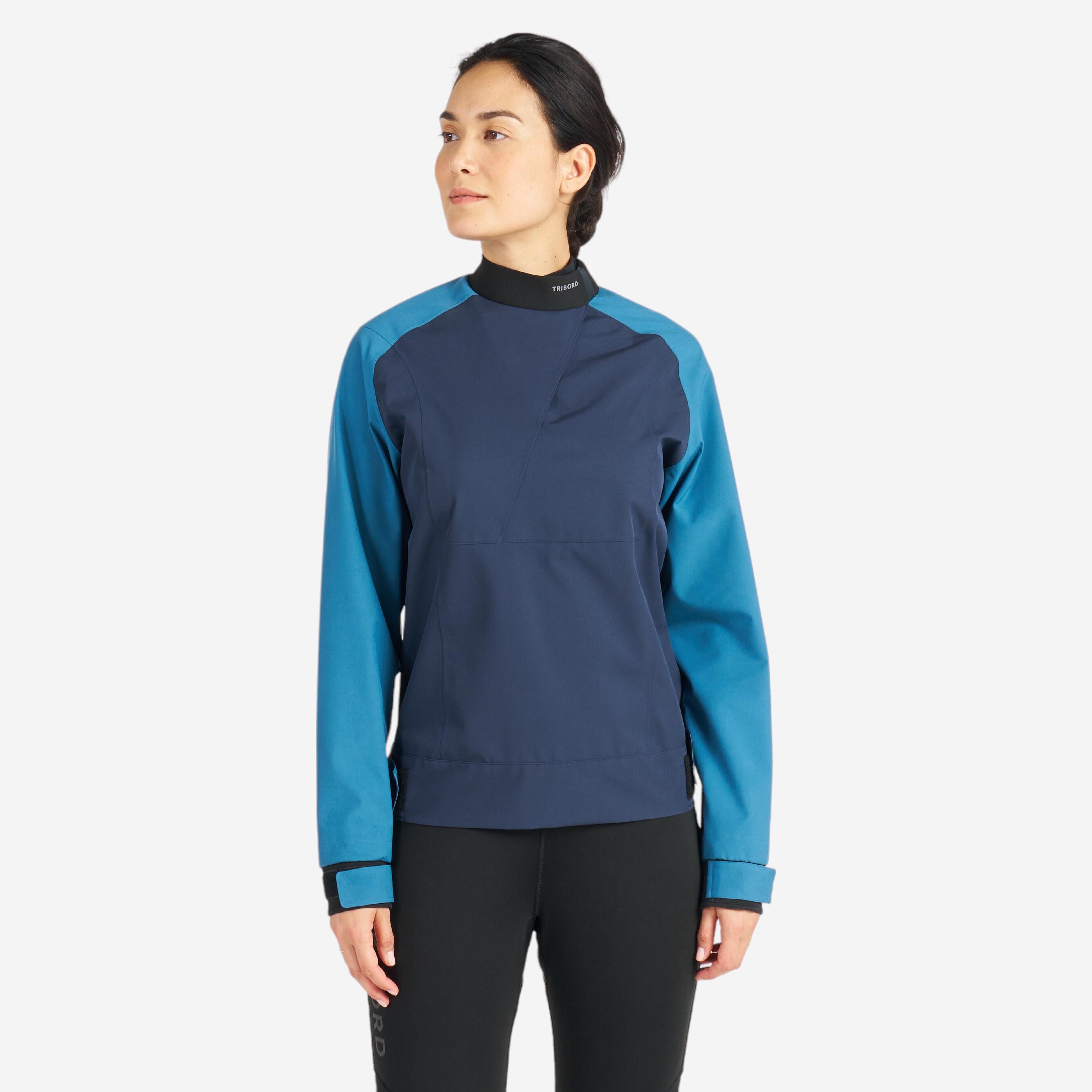 Women's windproof kayak sailing jacket - 500 BLUE