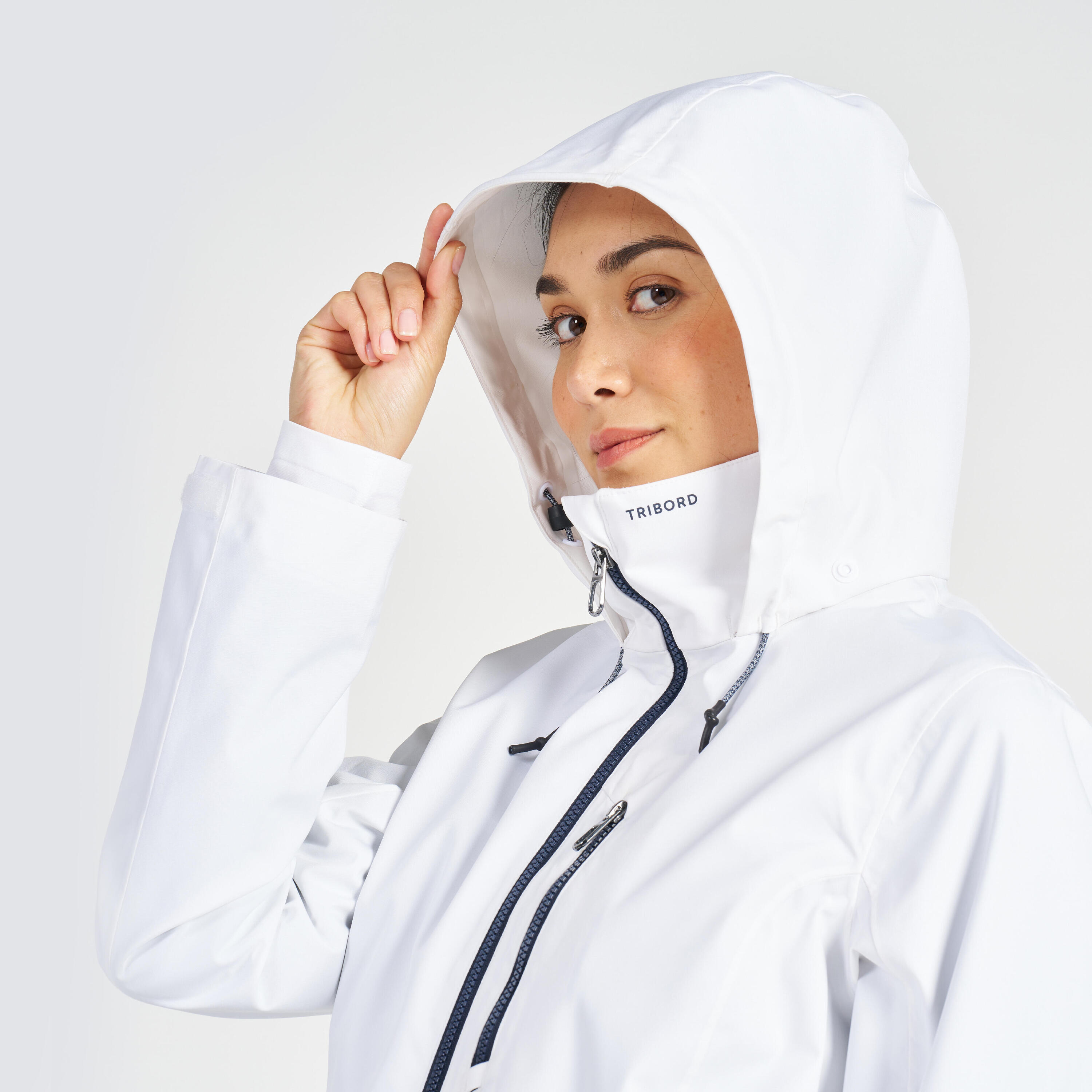 Women's sailing waterproof windproof jacket SAILING 300 - White 14/15