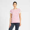 Sieviešu burāšanas T krekls “Sailing 100”, smilškrāsas/rozā