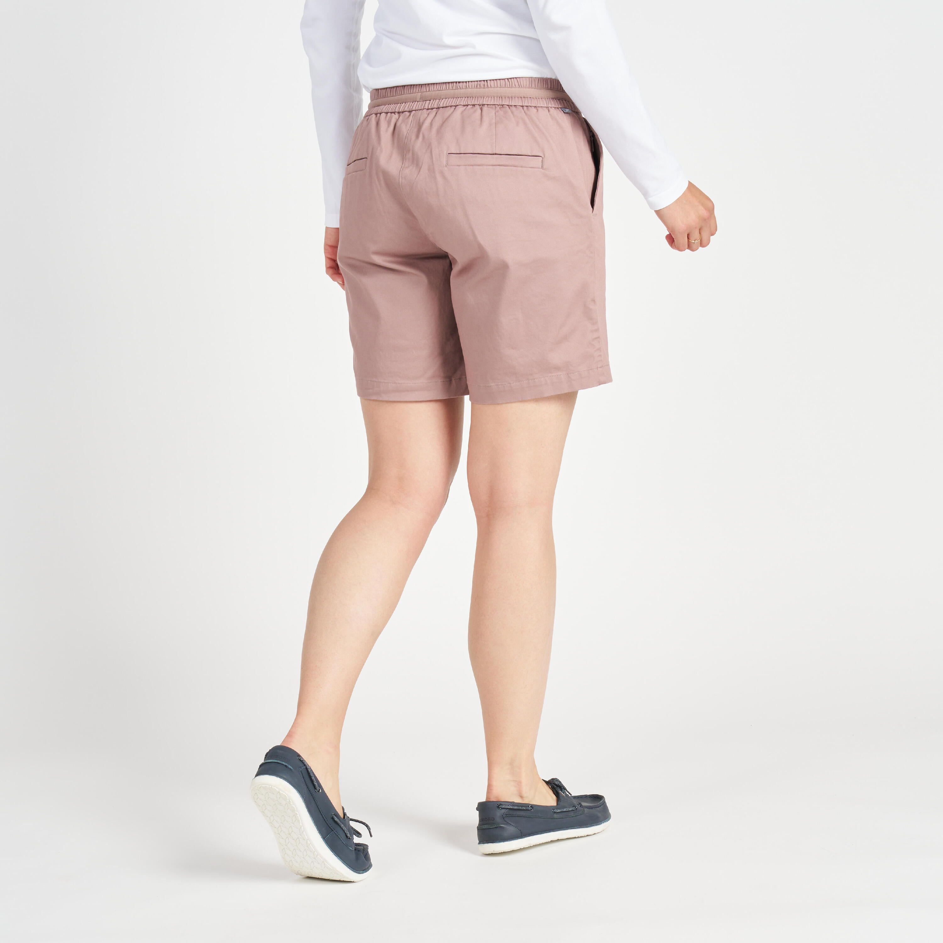 Pantaloncini vela donna SAILING 100 rosa  6/8