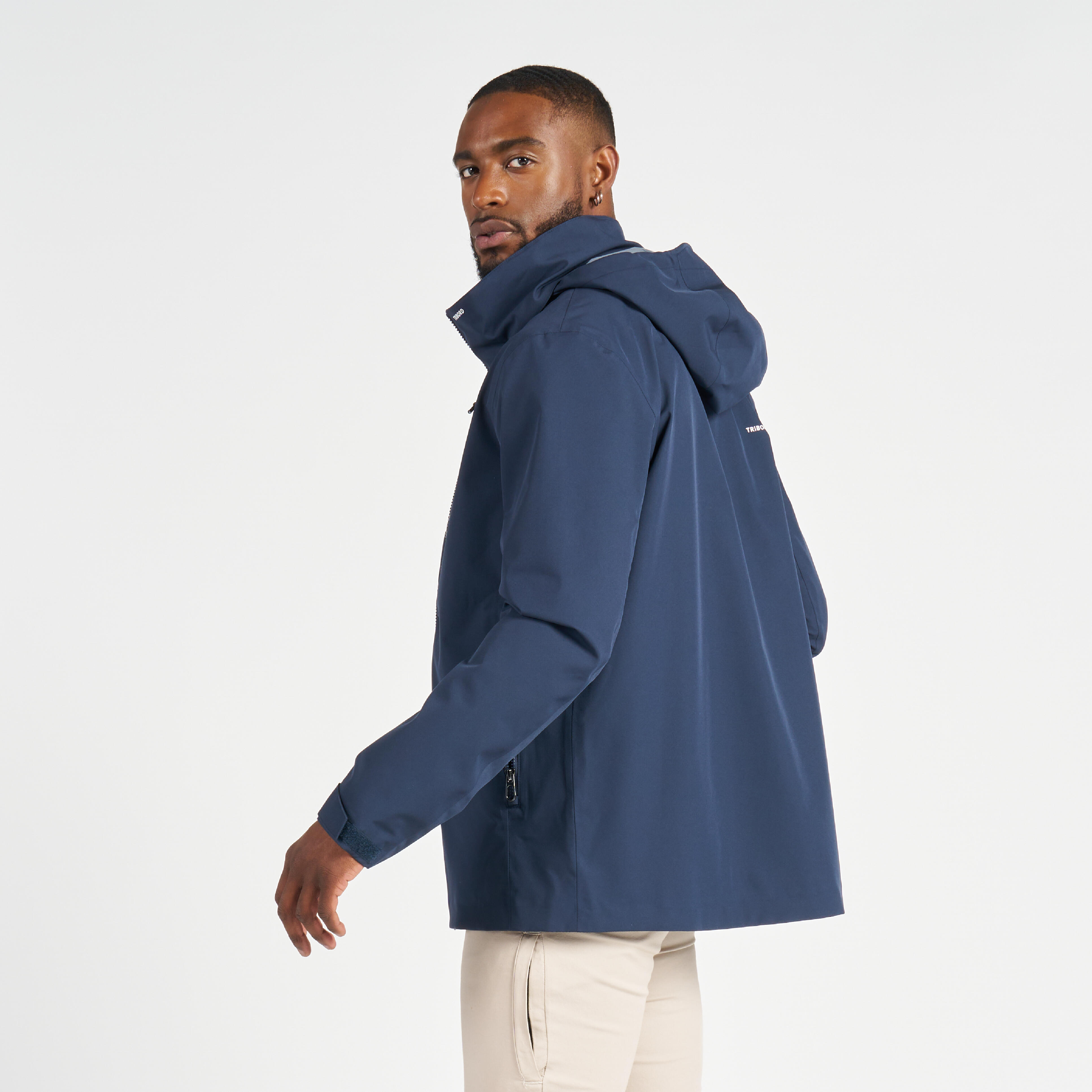 Men's windproof waterproof sailing jacket - SAILING 300 Navy Blue