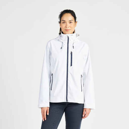 
      Regenjacke Segeln Damen wasserdicht winddicht - Sailing 300 weiss
  