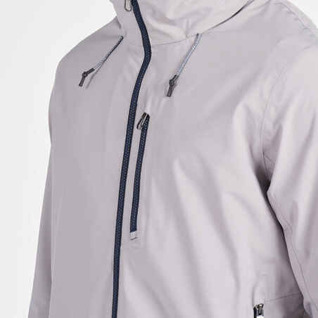 Men's sailing waterproof windproof jacket SAILING 300 Light grey