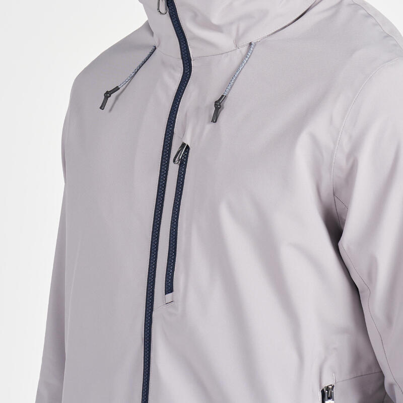 Veste de voile imperméable coupe vent Homme - Sailing 500 grise claire