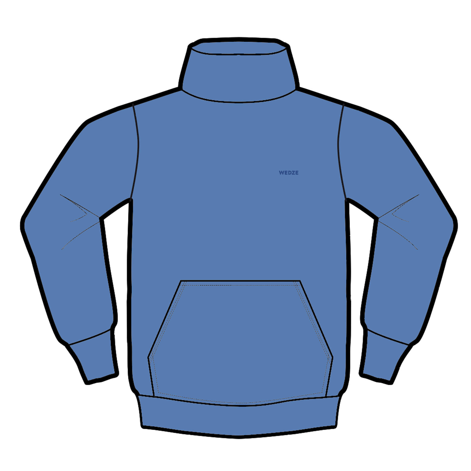 Felpa sci bambino 100 azzurra 2/2