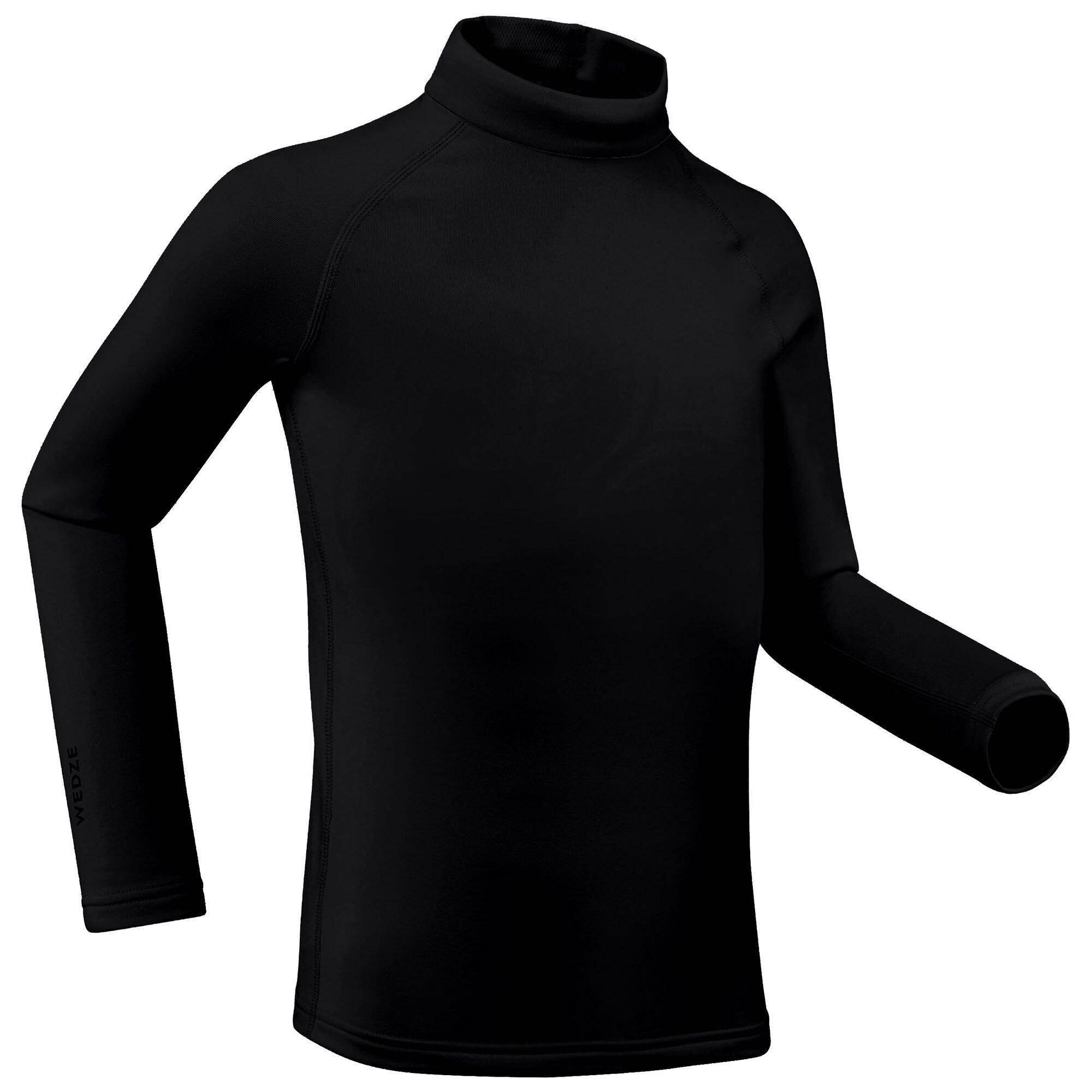 Kids’ thermal ski base layer, BL 500 - Black -  2
