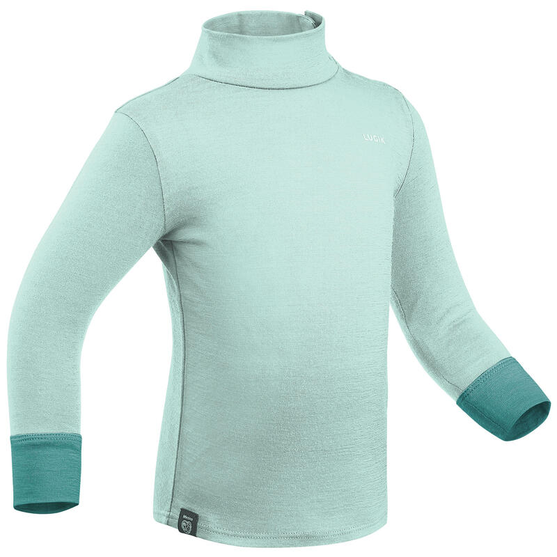 Maglia termica sci baby MERIWARM 900 azzurra