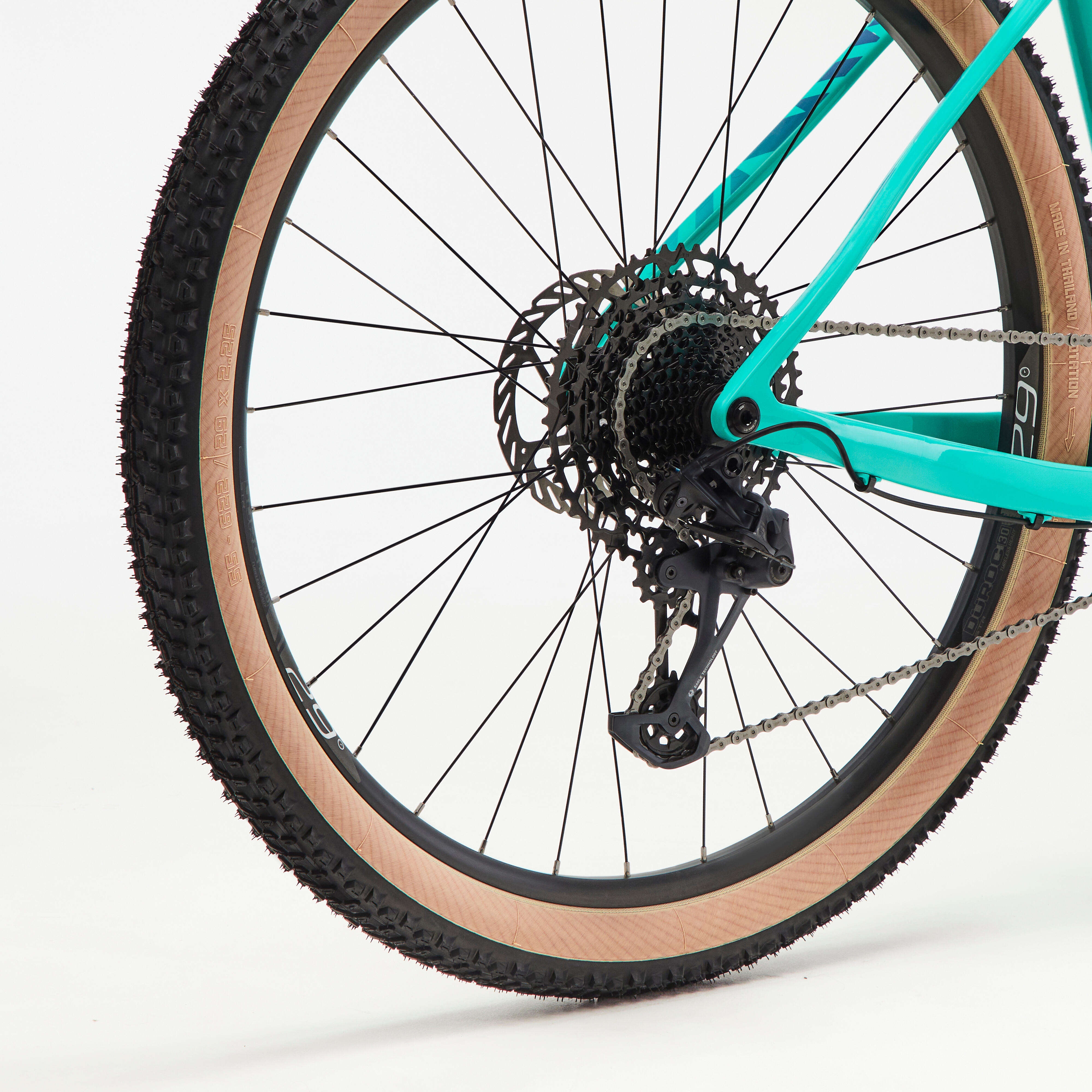 ROCKRIDER Horský bicykel XC Race 740 karbónový rám zelený XL (185-200 cm) · záber 6