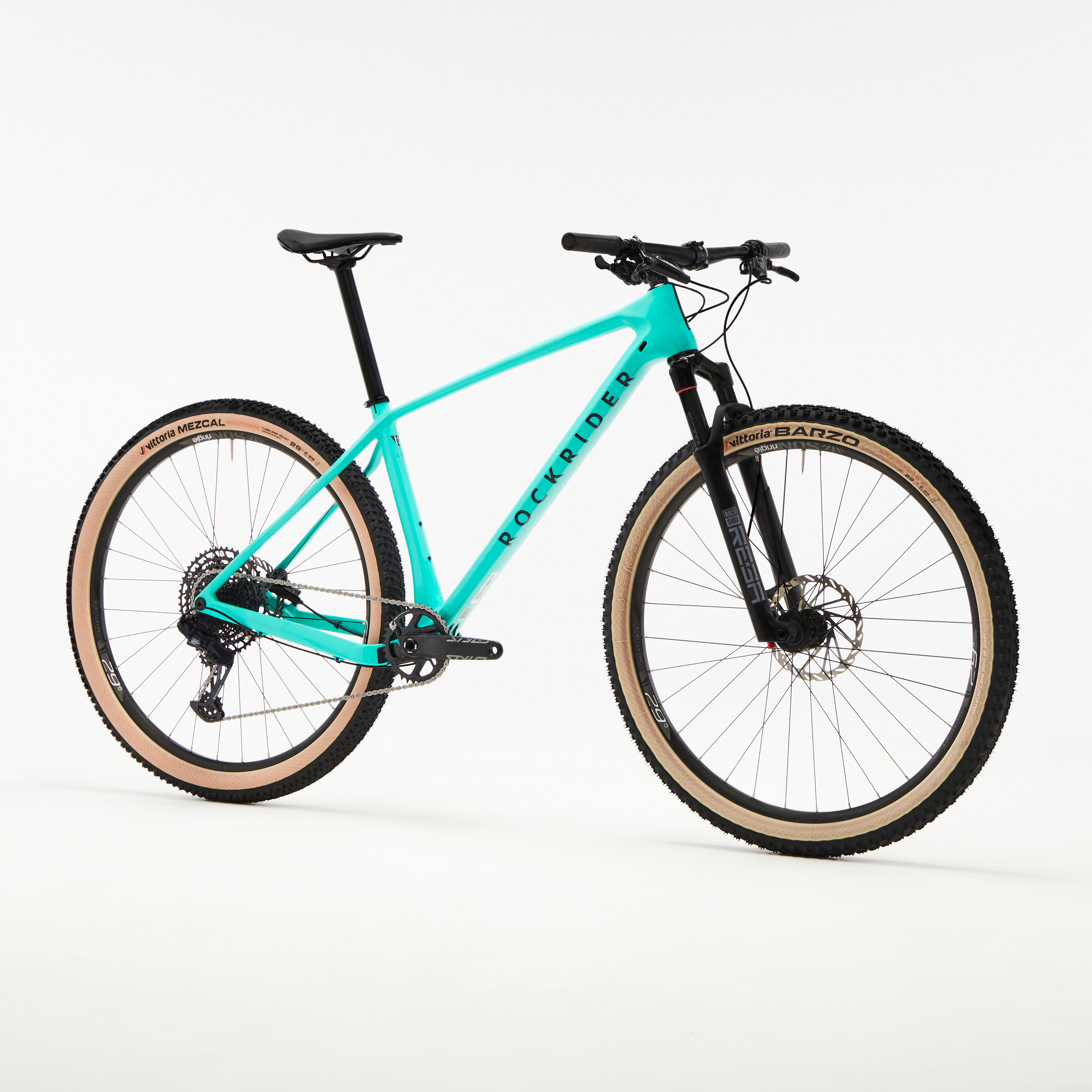 CROSS COUNTRY RACE 740 mountain bike con telaio in carbonio verde Reba