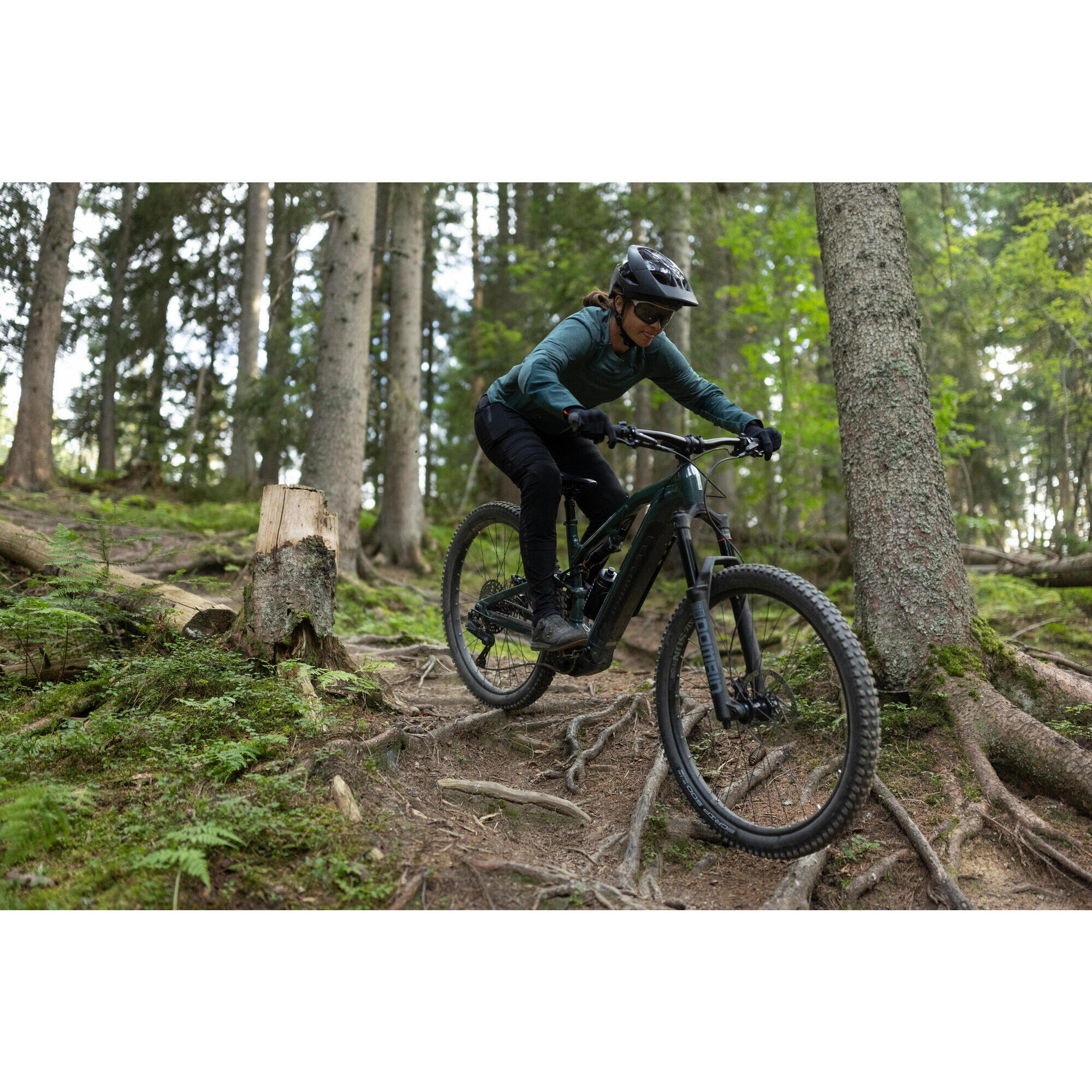 Pantalon Ciclismo MTB All Mountain Unisex Negro Ligero Transpirable Clima Calido Decathlon