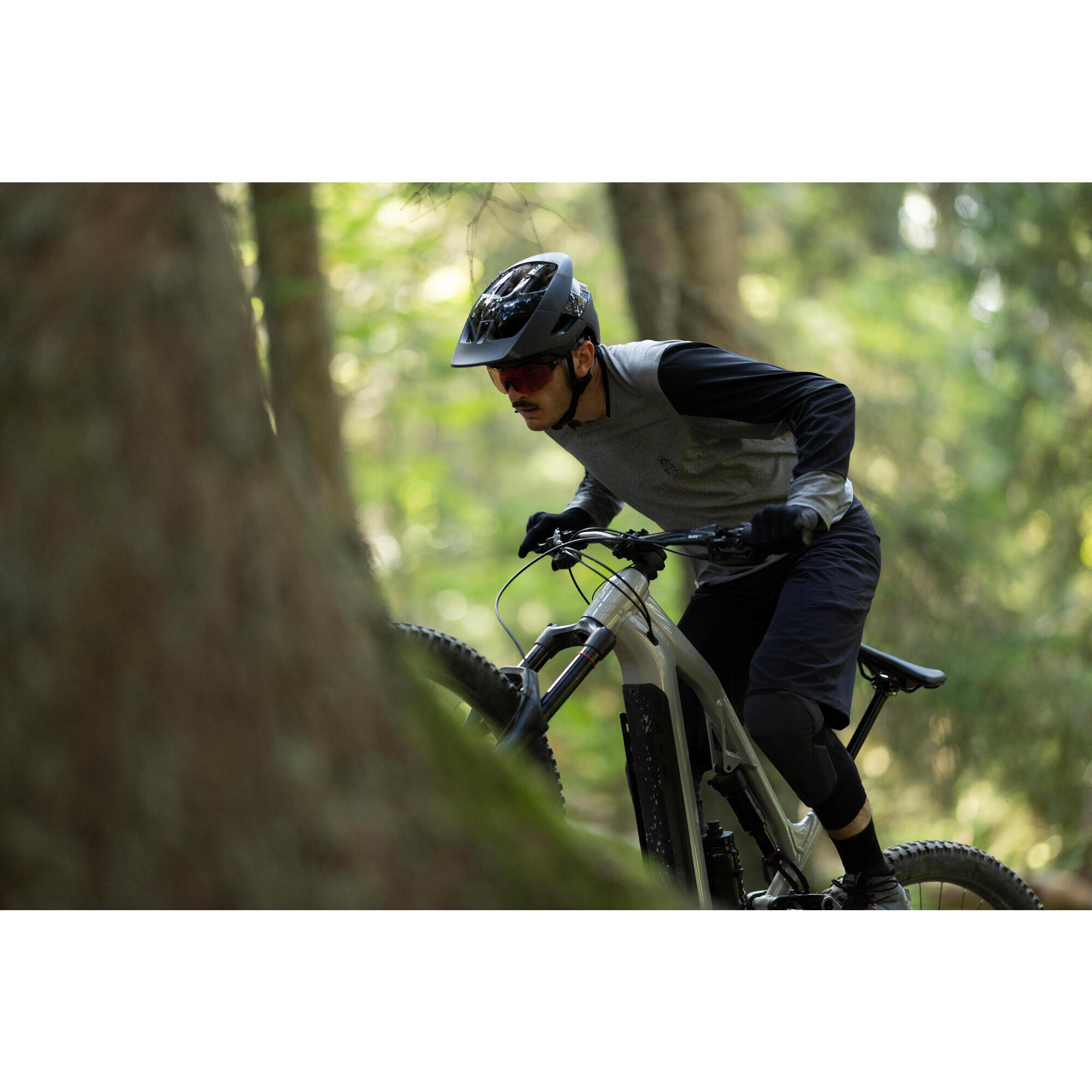 EXPL 100 MAGLIA DA MOUNTAIN BIKE A MANICA LUNGA BORDEAUX