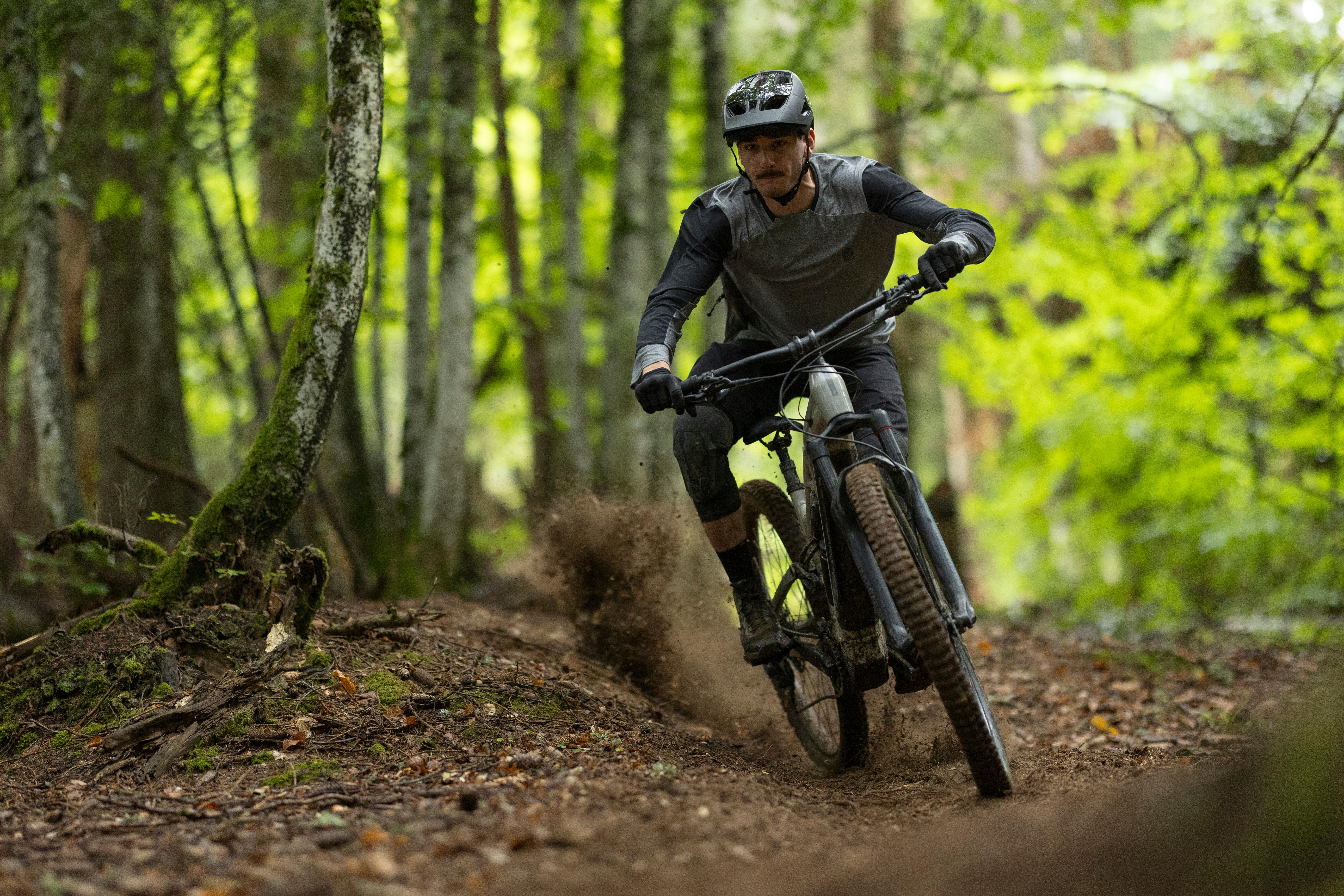 Men’s Long-Sleeved Mountain Bike Jersey – Expl 100 - ROCKRIDER