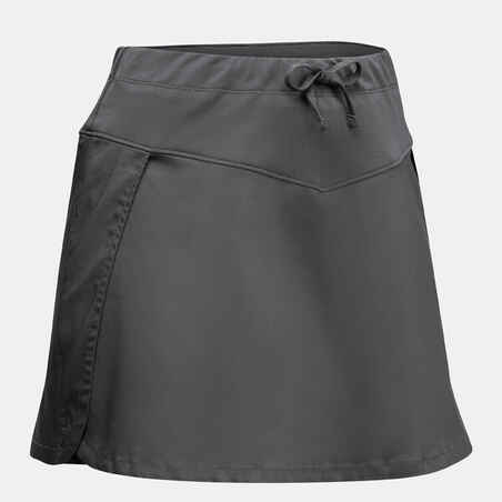 Falda-short de senderismo para Mujer Quechua NH500 gris