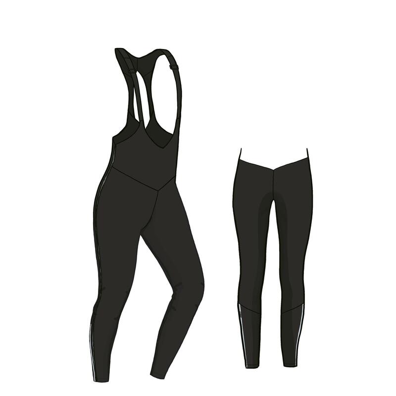 Langlaufhose Latzhose Überhose Damen - 900 schwarz 