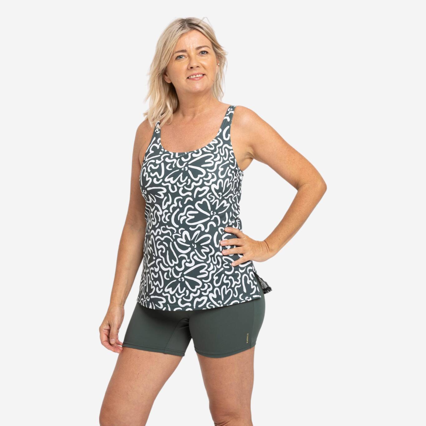 Women’s 1-piece swimsuit Ines Tankini Shorty Heva Ondu Khaki Women’s 1-piece swimsuit Ines Tankini Shorty Heva Ondu Khaki