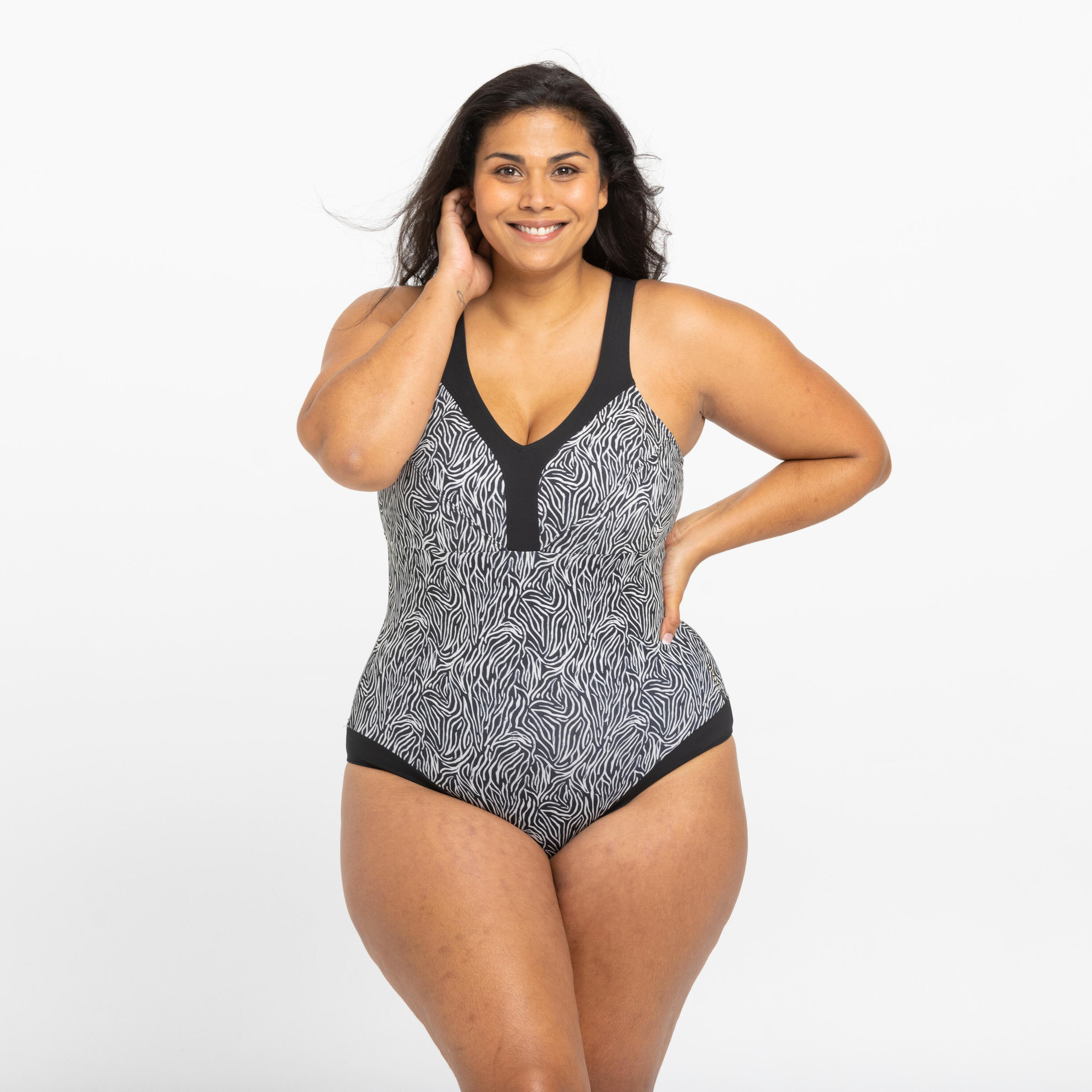 Fato de banho de Natação Mulher Clara Zeb Preto 4/8