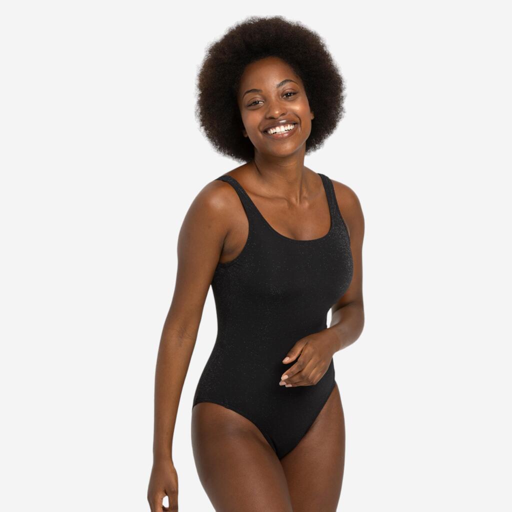 Vestido de baño enterizo de natación para Mujer Nabaiji azul petróleo