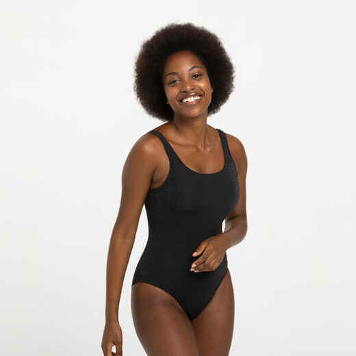 
      Jednodijelni kupaći kostim Heva Joy Starlight ženski crni sa šljokicama
  