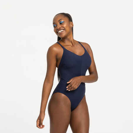 Moteriškas vientisas maudymosi kostiumėlis „Lila Symi“, tamsiai mėlynas