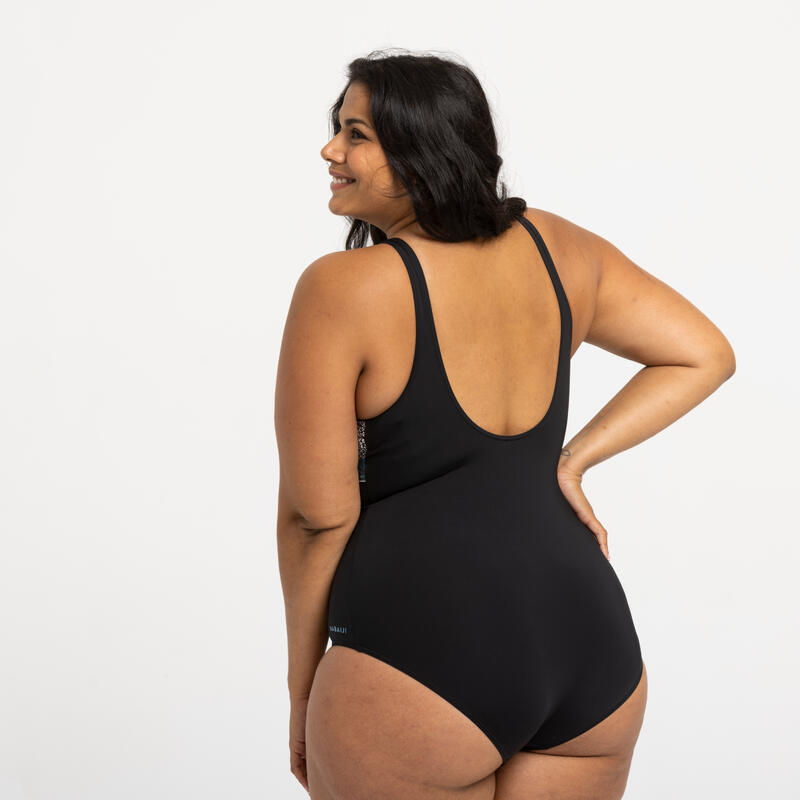 Fato de Banho de Natação Modelador Mulher Kaipearl triki Leo Preto