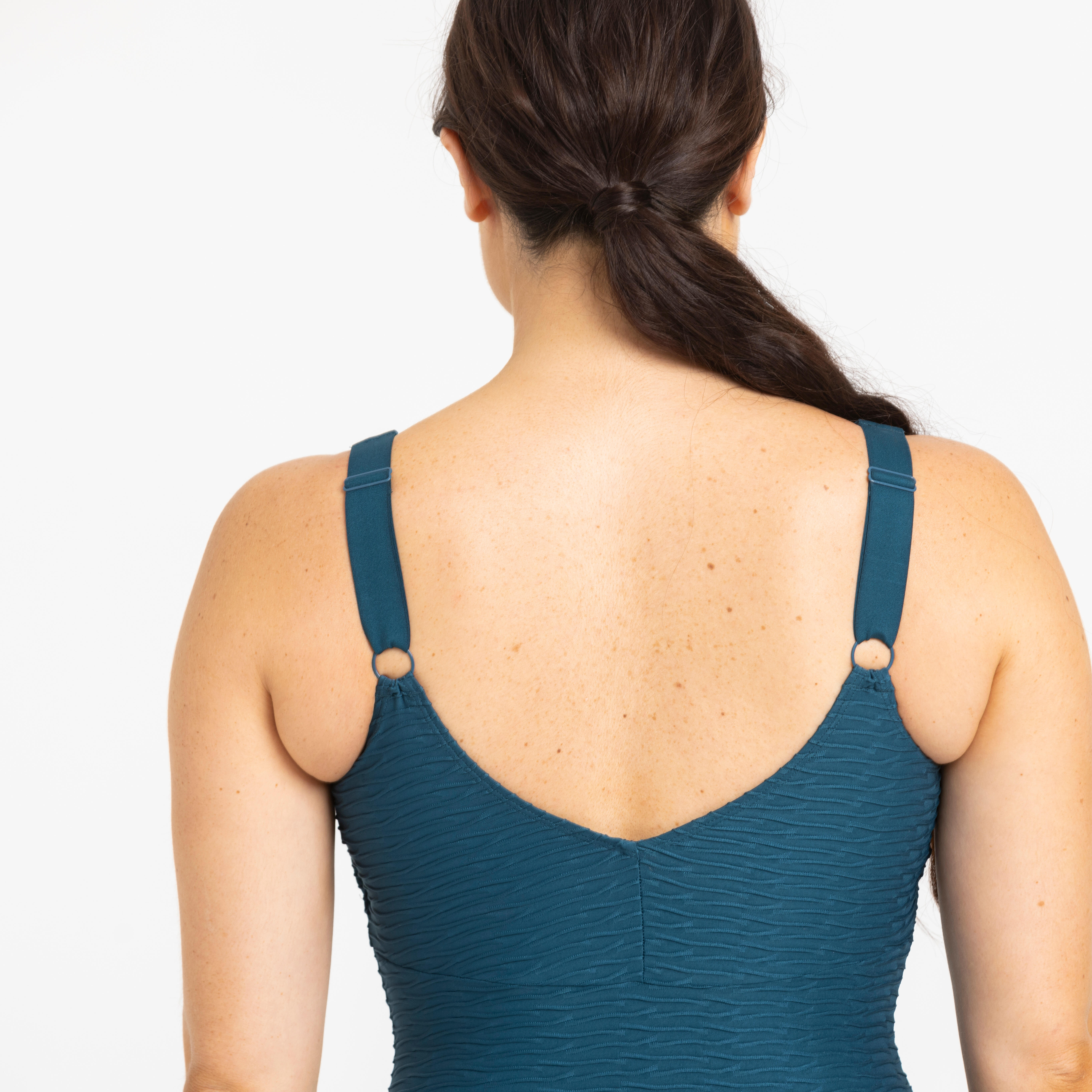 DECATHLON Dámske jednodielne plavky Romi Salento petrolejové 3XL · záber 5