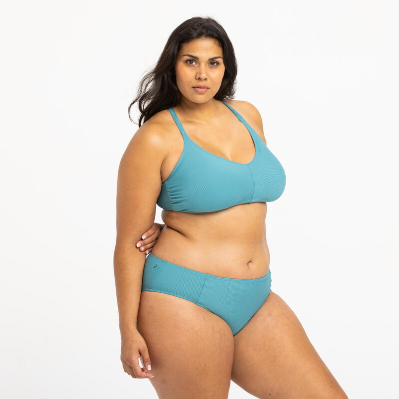 Bikinibroekje voor zwemmen dames Lila Simy blauw groen