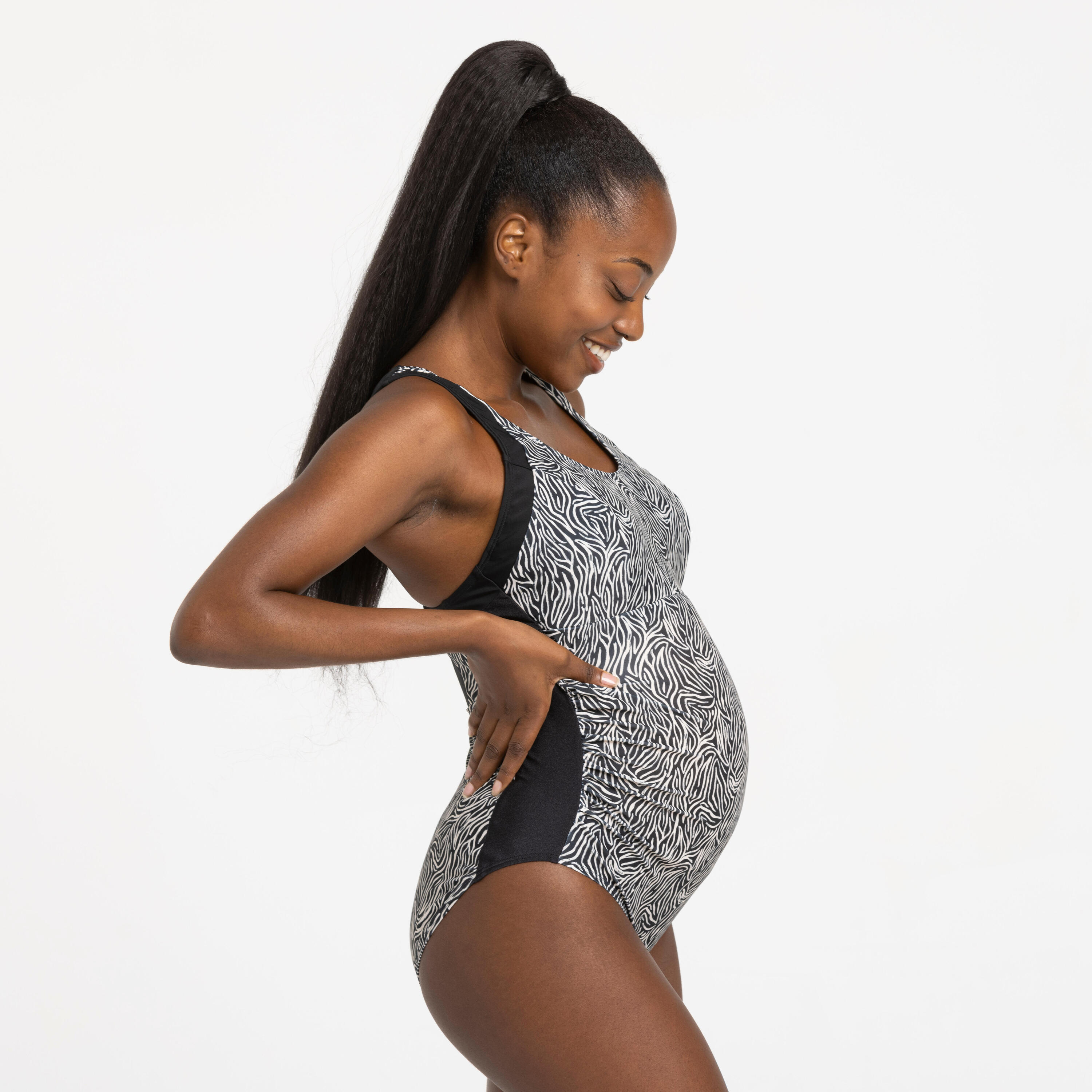 Women's 1-piece Maternity Swimsuit Emy Zeb Black 2/5