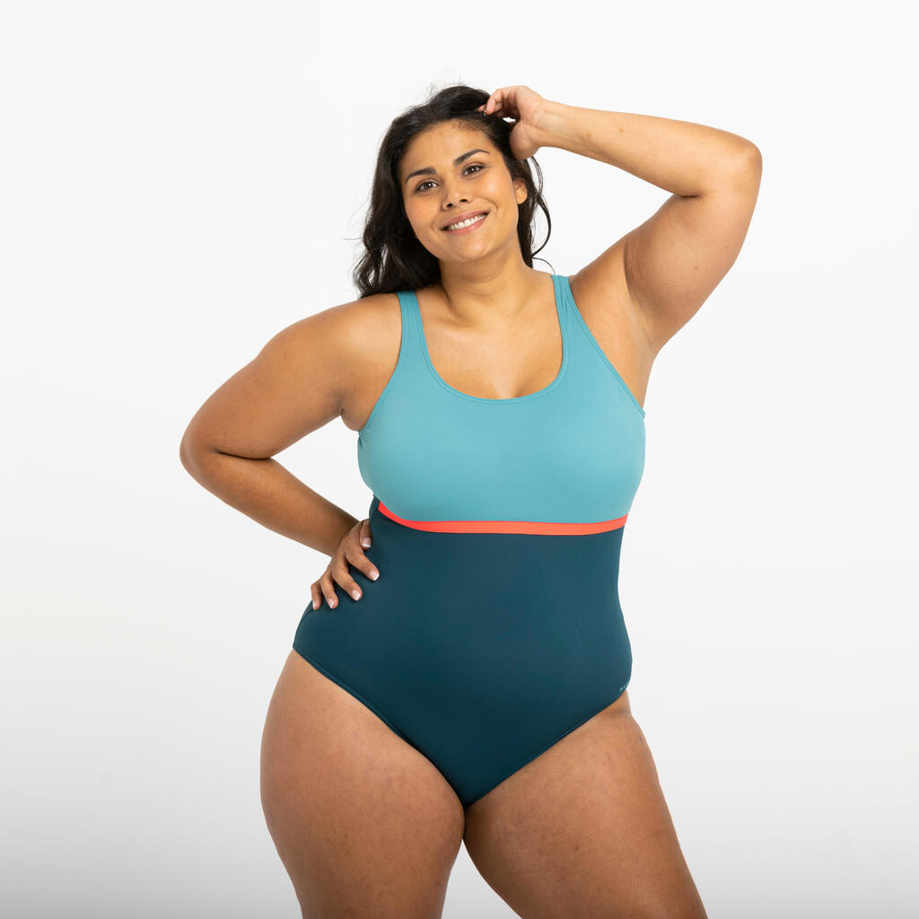 TRAJE DE BAÑO NATACIÓN MUJER VERDE PETRÓLEO