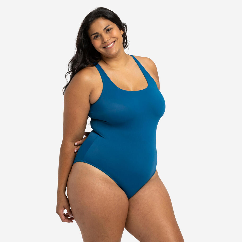 Vientisas moteriškas maudymosi kostiumėlis „Heva“, mėlynas