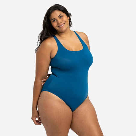 Vientisas moteriškas maudymosi kostiumėlis „Heva“, mėlynas