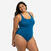 Maillot de bain femme 1 pièce heva bleu