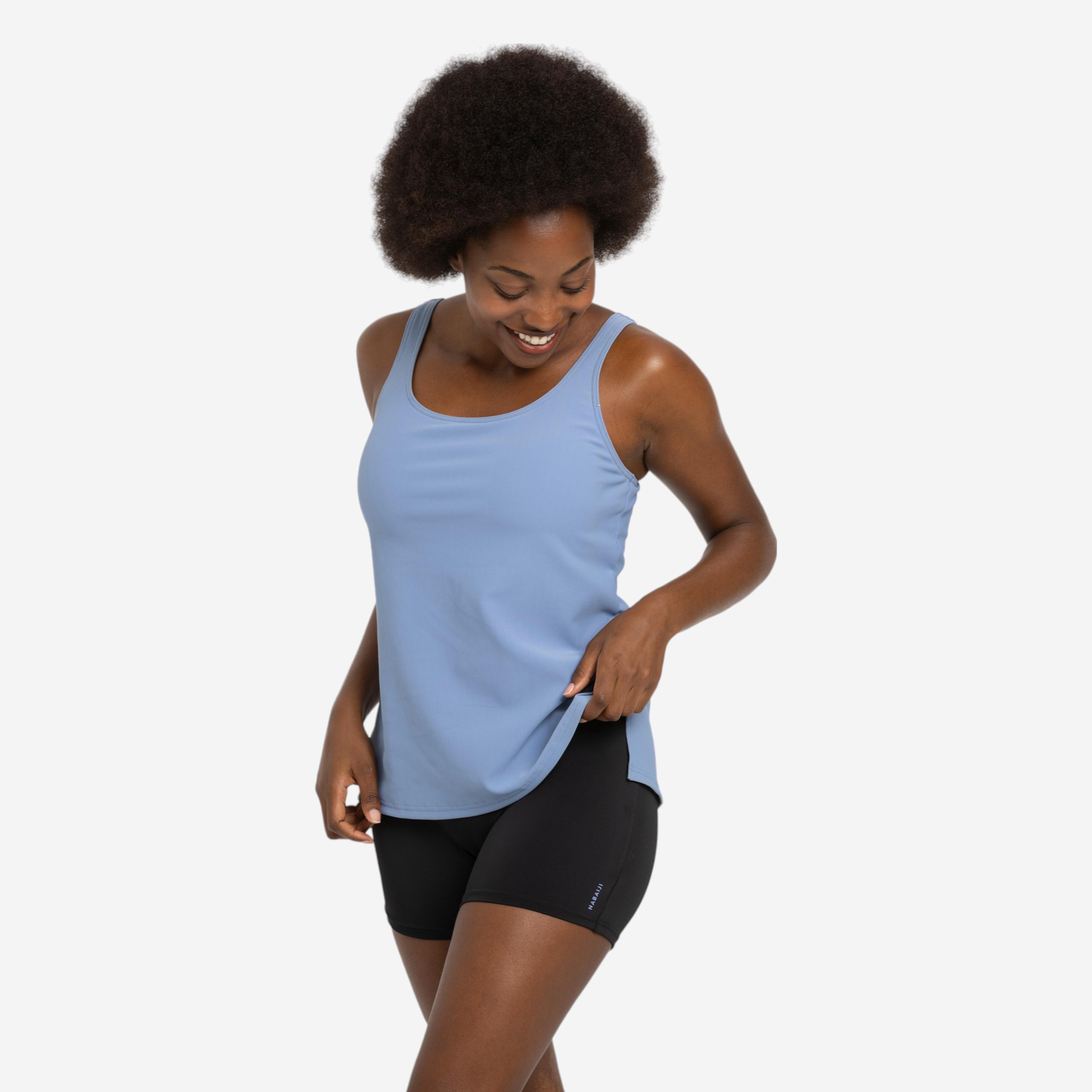 Fato de banho de natação tankini shorty heva tetia azul