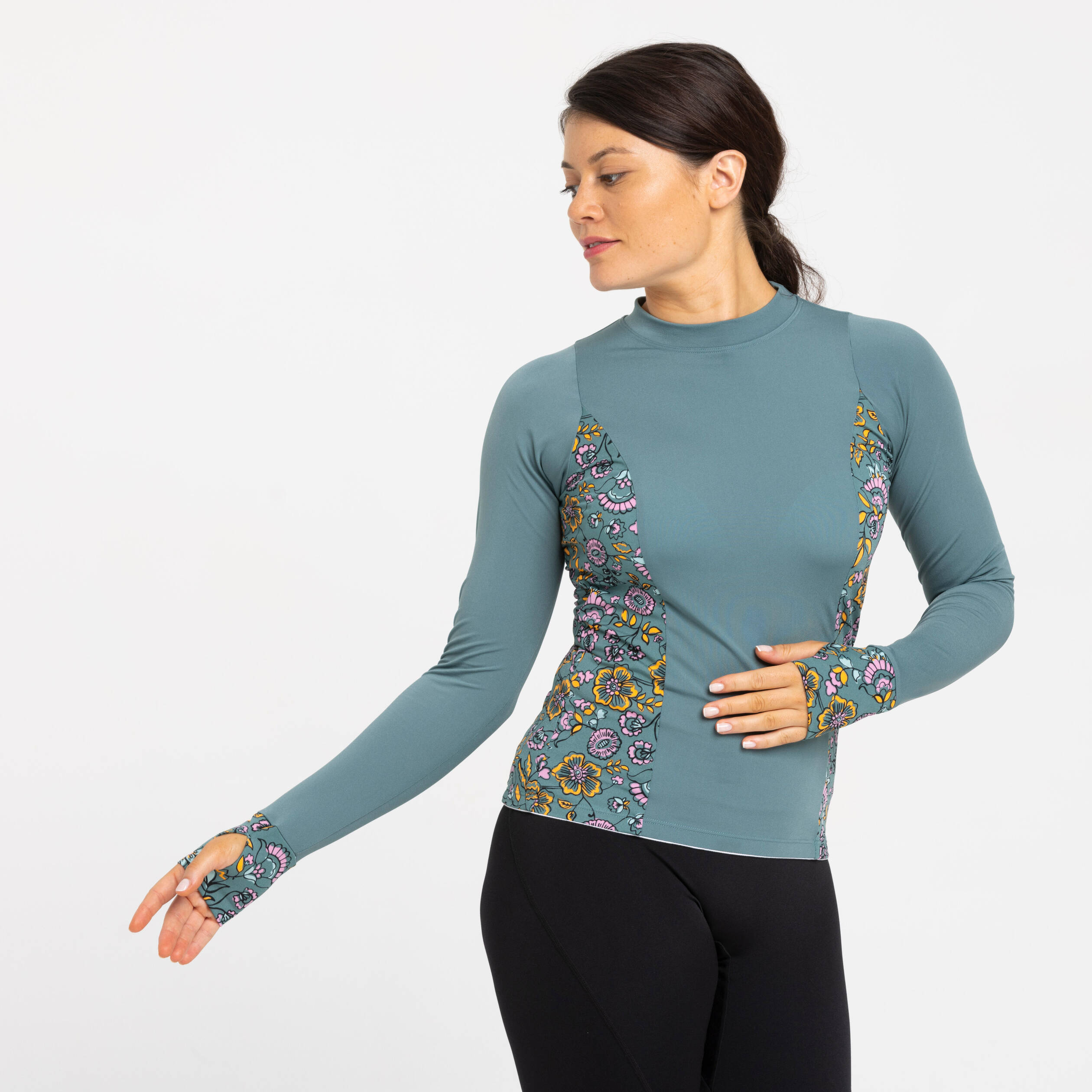 Women's Swimming Top Una Batik Stylish & Supportive Green