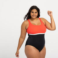 Koralno-crni jednodelni ženski kupaći kostim HEVA LI