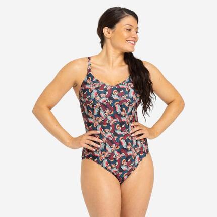 Maillot de bain 1 pièce natation Femme - Lila heri bleu
