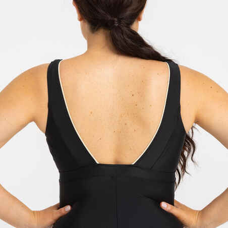 Moteriškas vientisas maudymosi kostiumėlis nėščiosioms „Nora“, juodas