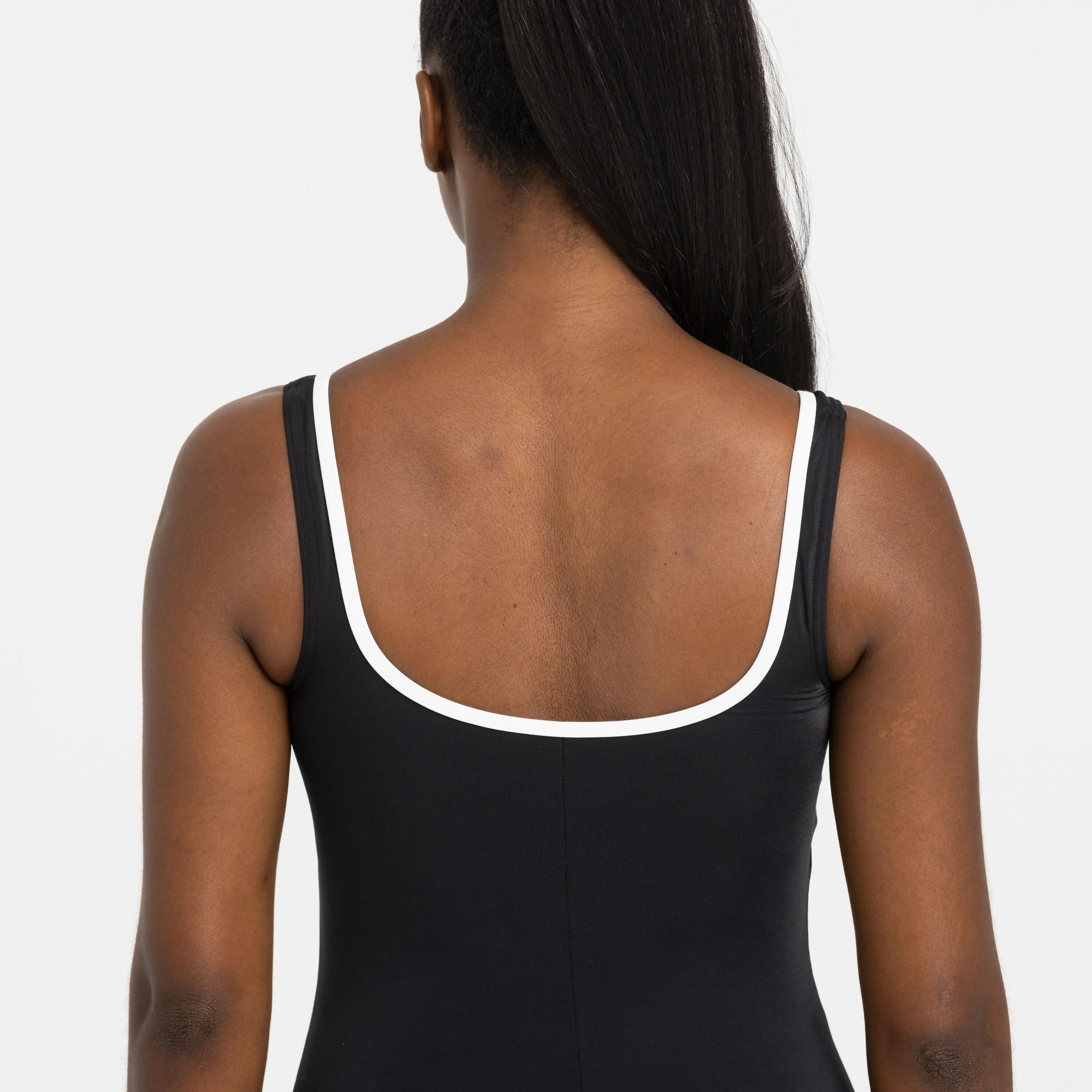 Women One-Piece Heva Swimsuit Shorty Zip Supportive & Quick-Dry Black -  5
