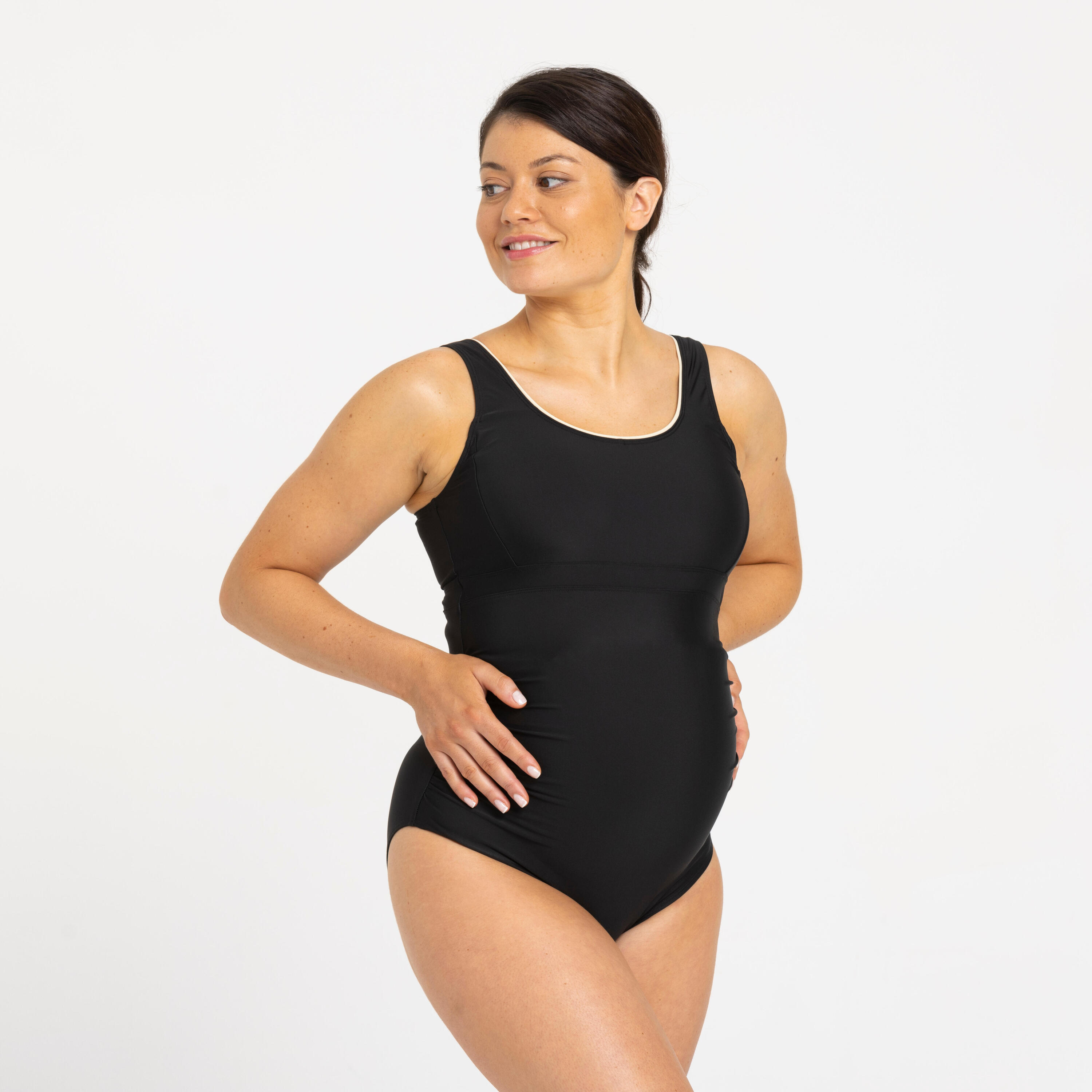 Women's 1-piece Maternity Swimsuit Nora Black 2/4