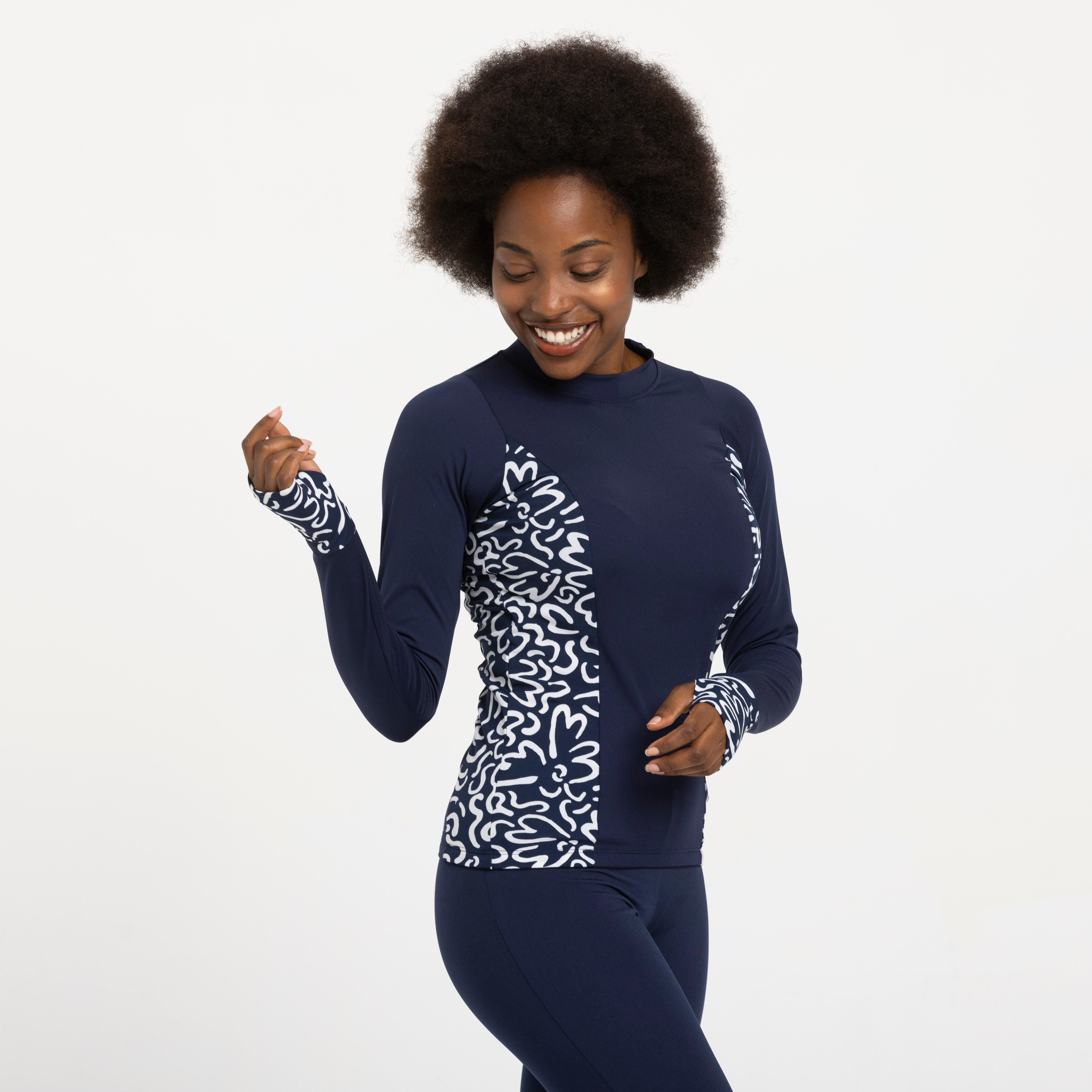 Top de natation femme Una Navy blue Decathlon