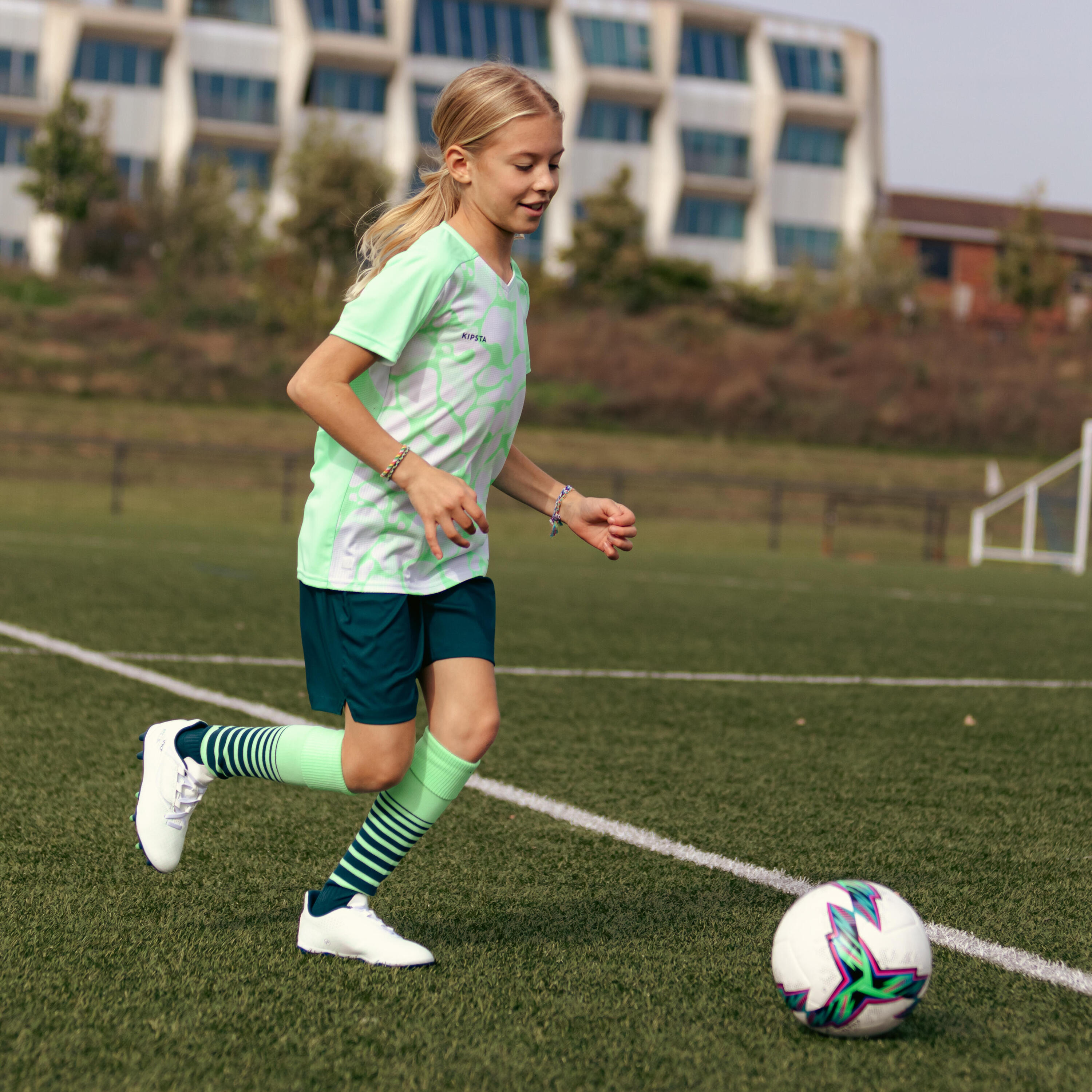 SHORT DE FOOTBALL VIRALTO FILLE VERT 17/21
