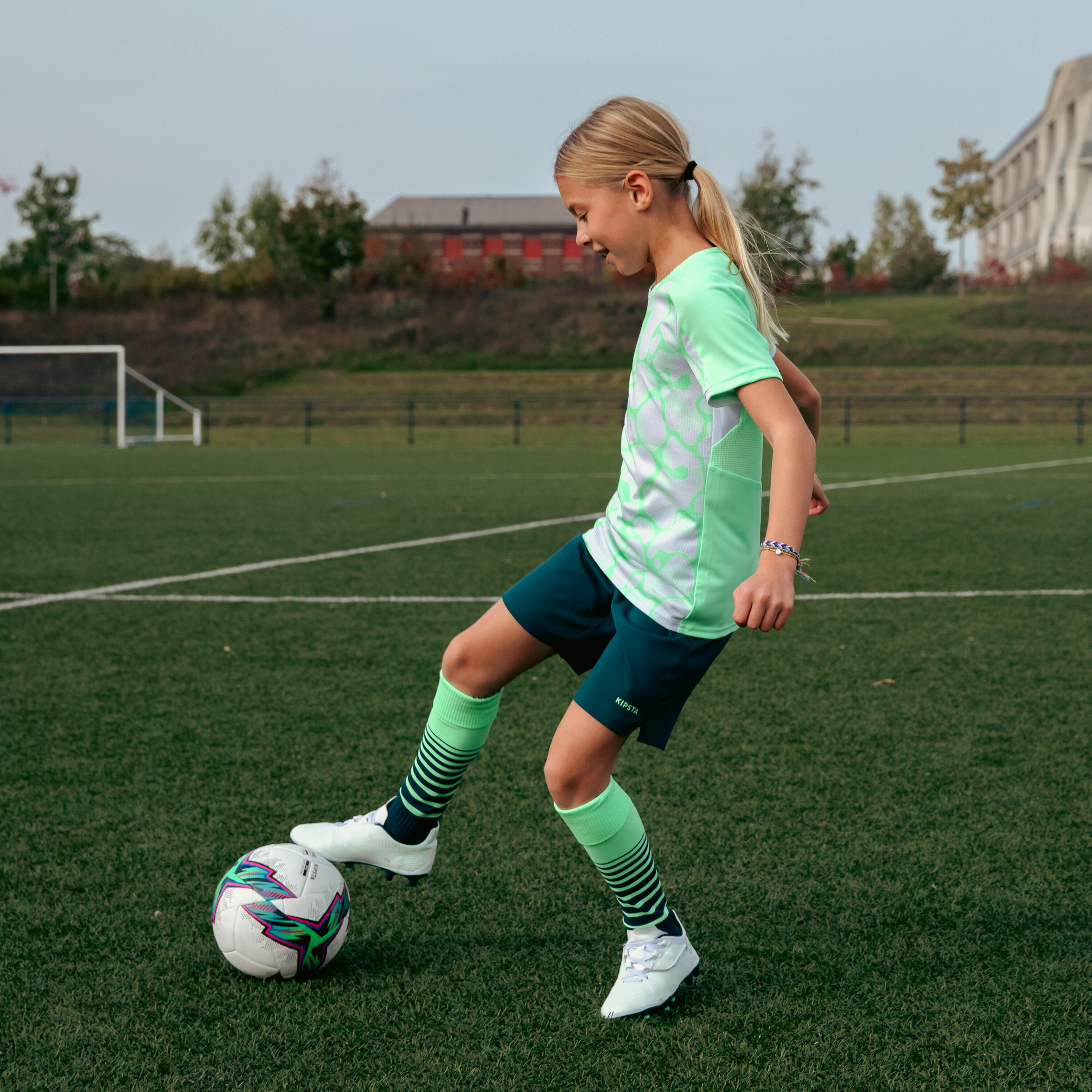 SHORT DE FOOTBALL VIRALTO FILLE VERT 15/21