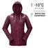 Women Winter Jacket for Hiking SH500 -10°C Burgundy