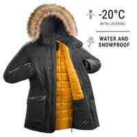 Men’s waterproof hiking parka -20°C, NH900 - Black