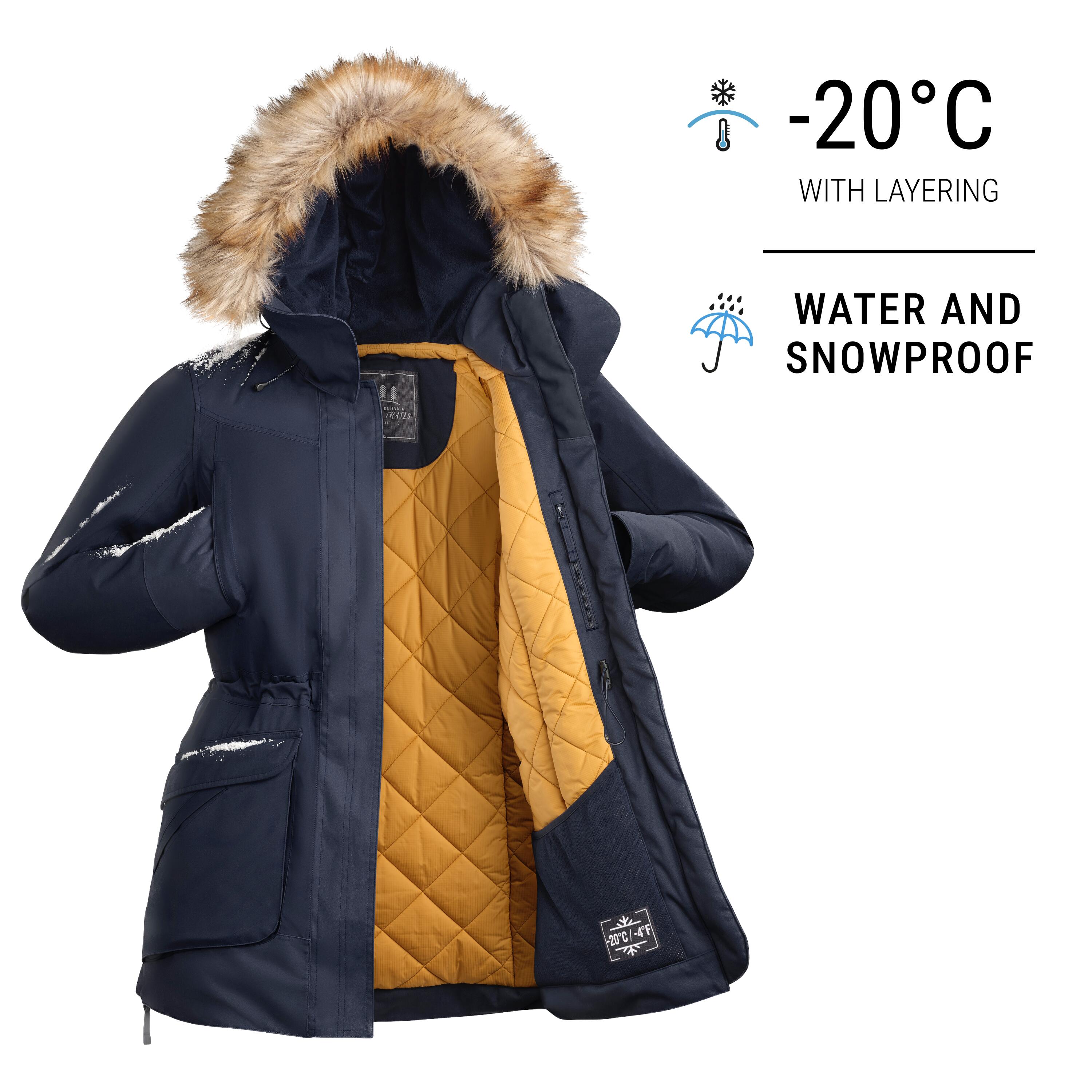 Buy Women's Trekking Padded Jacket With Hood Comfort 10 Online | Decathlon