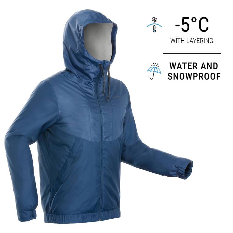 Men Winter Jacket for Hiking SH100 -5°C Blue