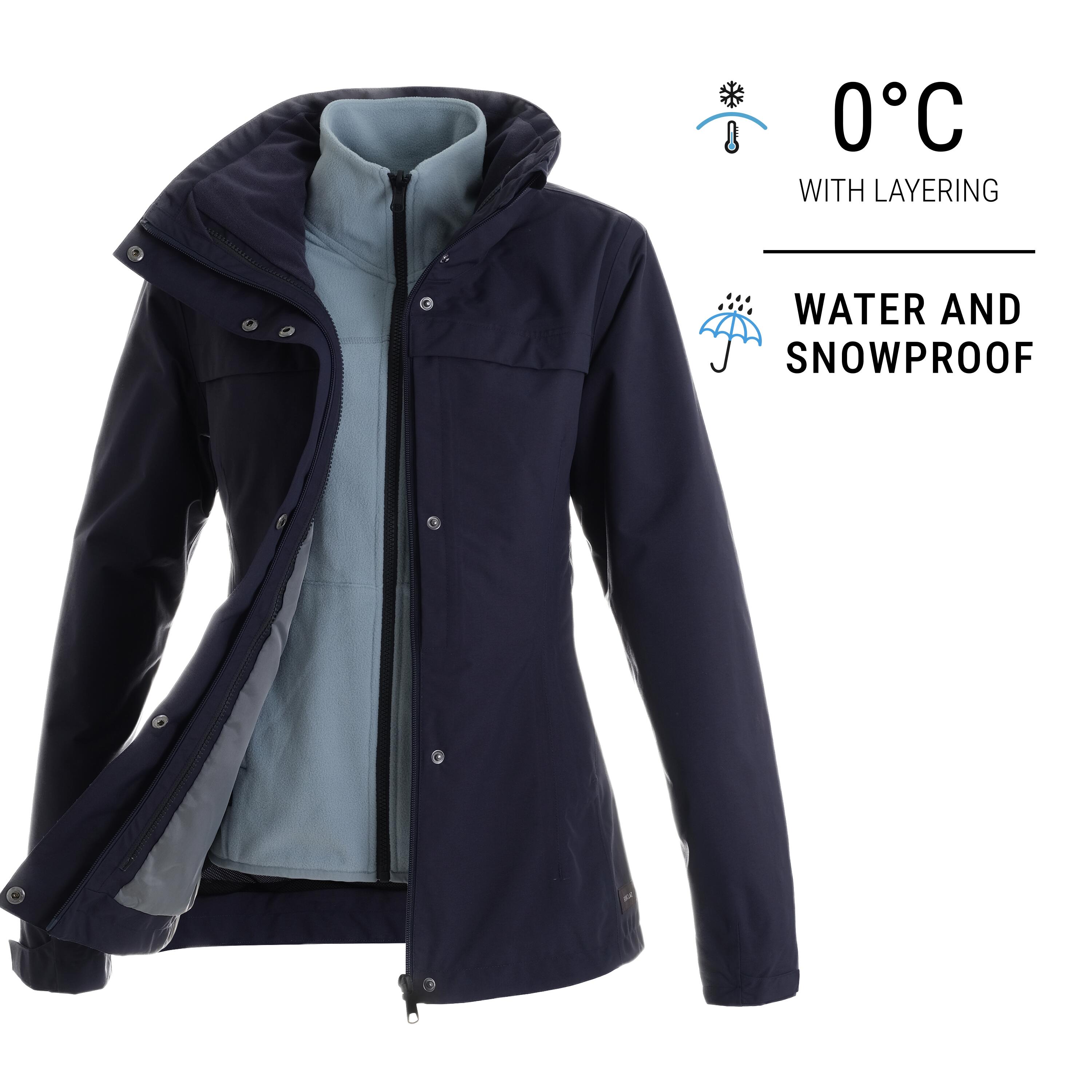 Buy Women's Hiking Warm Waterproof Jacket X Warm Purple Online | Decathlon