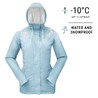 Women Winter Jacket for Hiking SH500 -10°C Light Blue