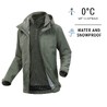 Men 3-in-1 Warm & Waterproof Jacket Travel 100 0°C - Khaki